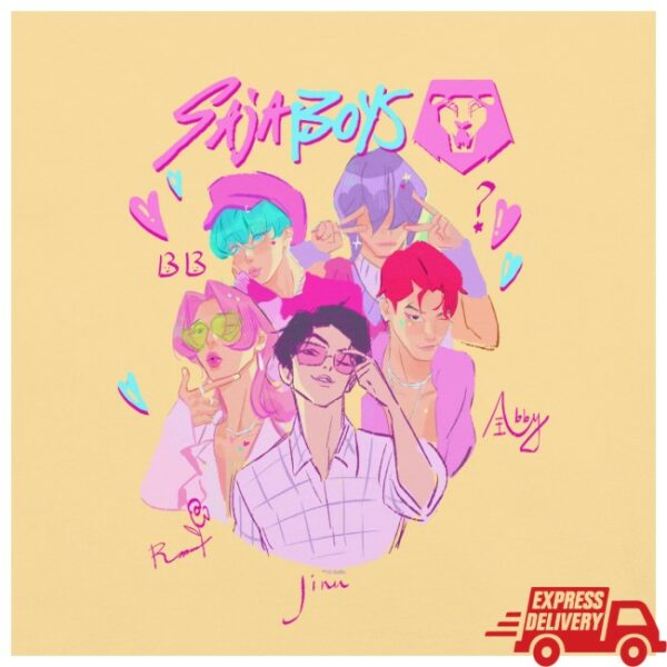 Cinemark Store Merch Kpop Demon Hunters Saja Boys Comfort Colors T-Shirt