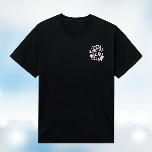 Anti Social Social Club Store Merch Assc X Minecraft Cherry Blossom Black Tee