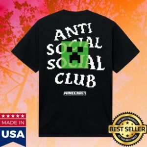 Anti Social Social Club Store Merch Assc X Minecraft Creeper Head Logo Tee
