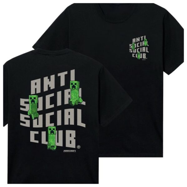 Anti Social Social Club Store Merch Assc X Minecraft Creeper Logo Tee