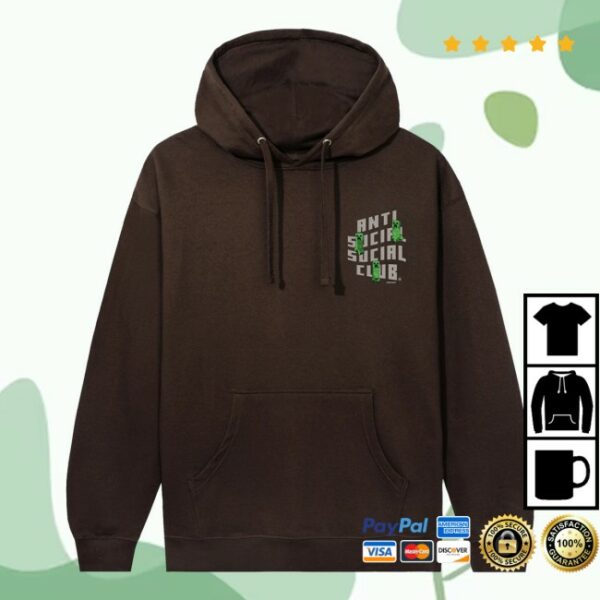 Anti Social Social Club Store Merch Assc X Minecraft Creeper Logo Hoodie