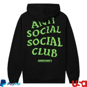 Anti Social Social Club Store Merch Assc X Minecraft Pixel Logo Hoodie