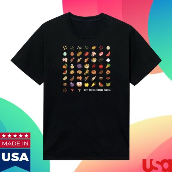 Anti Social Social Club Store Merch Assc X Minecraft Food Tee