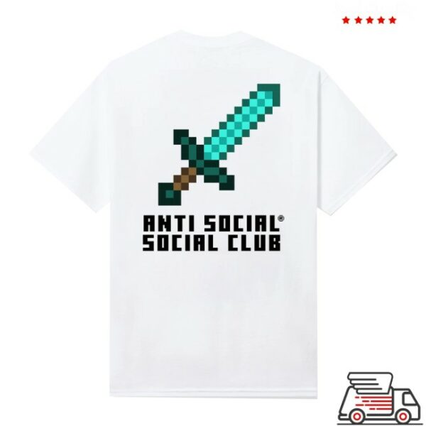 Anti Social Social Club Store Merch Assc X Minecraft Sword Tee