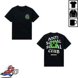 Antisocialsocialclub Merch Store Assc X Minecraft Creeper Head Logo Tee