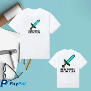 Antisocialsocialclub Merch Store Assc X Minecraft Sword Tee