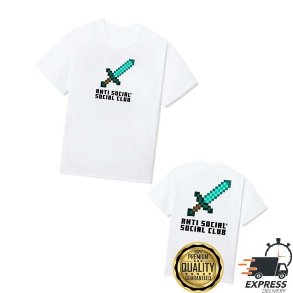 Antisocialsocialclub Merch Store Assc X Minecraft Sword Tee