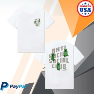 Antisocialsocialclub Merch Store Assc X Minecraft Creeper Logo Tee