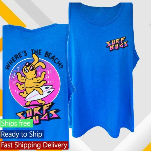 The First Cat In Space Store Merch Surf Bugs Beach Tank