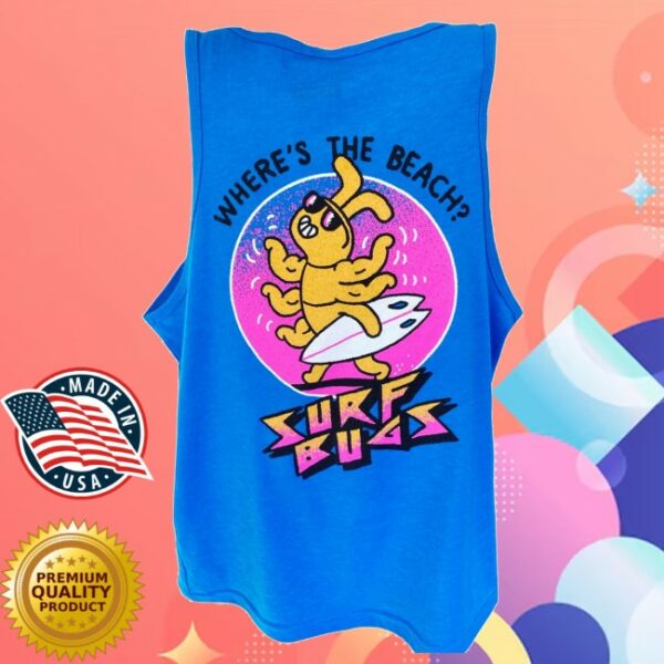 The First Cat In Space Store Merch Surf Bugs Beach Tank