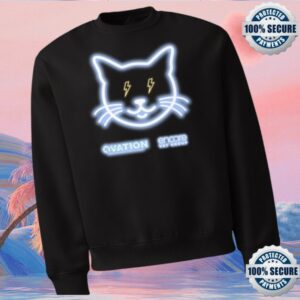 Encore Vet Store Merch Ovation Electric Cat Oversized Heavyweight Bella+Canvas Sweatshirt