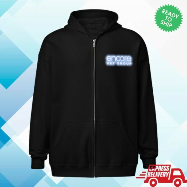 Encore Vet Store Merch Ovation Electric Dog Full Zip Gildan Hoodie