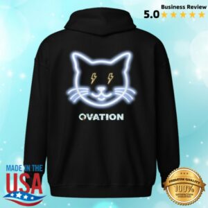 Encore Vet Store Merch Ovation Electric Cat Full Zip Gildan Hoodie
