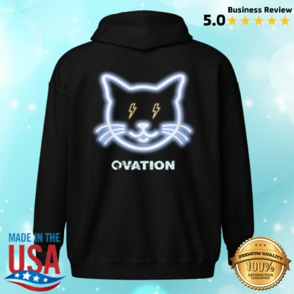 Encore Vet Store Merch Ovation Electric Cat Full Zip Gildan Hoodie