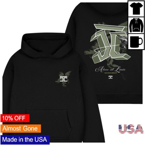 Jorcustom Store Merch Above All Limits Fleece Oversized Black Hoodie