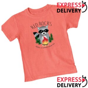 Red Rocks Gift Shop Store Merch Red Rocks Toddler Raccoon T-Shirt