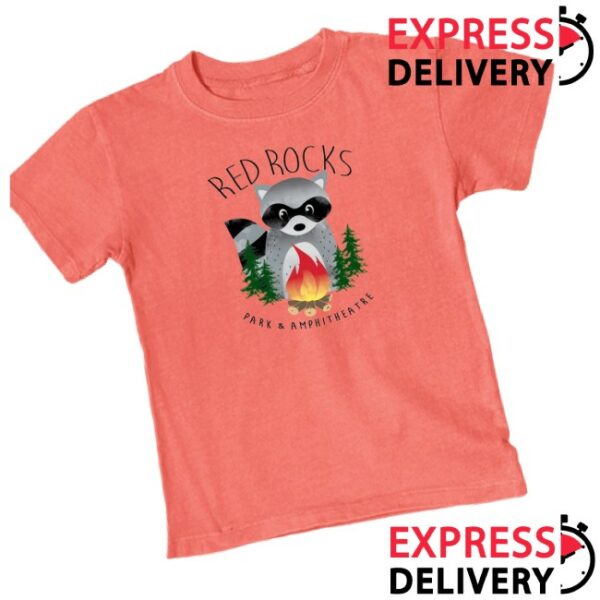 Red Rocks Gift Shop Store Merch Red Rocks Toddler Raccoon T-Shirt