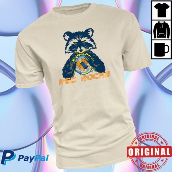Red Rocks Gift Shop Store Merch Red Rocks Crystal Ball Raccoon T-Shirt