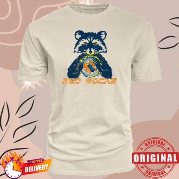 Red Rocks Gift Shop Store Merch Red Rocks Crystal Ball Raccoon T-Shirt