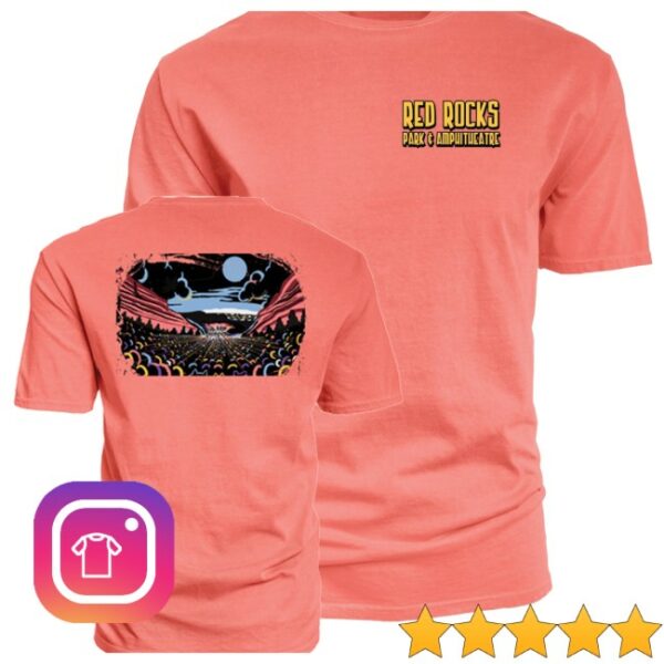 Red Rocks Gift Shop Store Merch Red Rocks Raccoon Concert T-Shirt