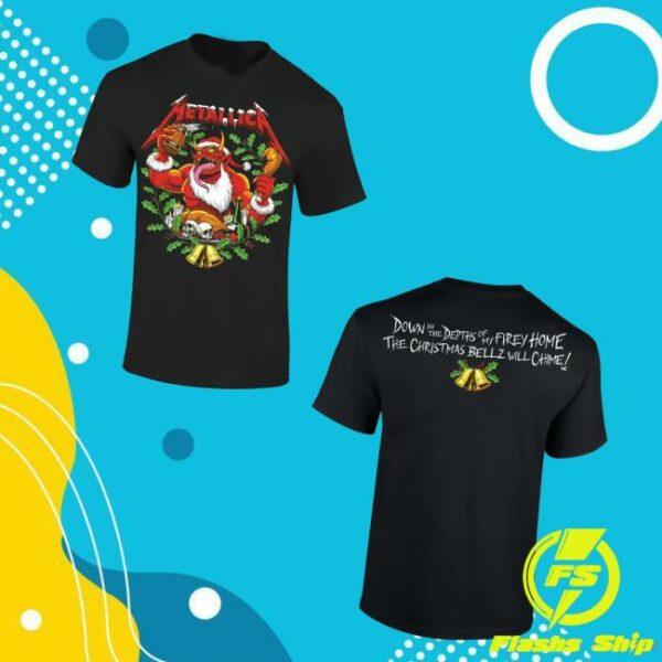 Metallica Store Merch Xmas Bells Black T-Shirt