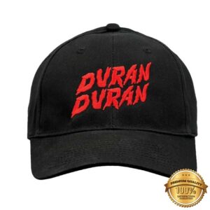 Duran Duran Official Store New Black Embroidered Cap Red Logo