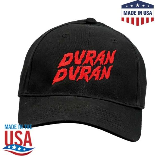 Duran Duran Official Store New Black Embroidered Cap Red Logo