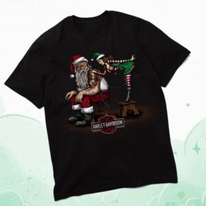 Harley-Davidson Store Merch Santa Getting Inked Short Sleeve Tee