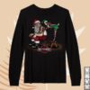 kenny harley davidson store merch womens santa getting inked long sleeve crew tee