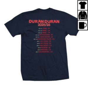 Duran Duran Official Store Merch Navy Collage Bandshot Tour T
