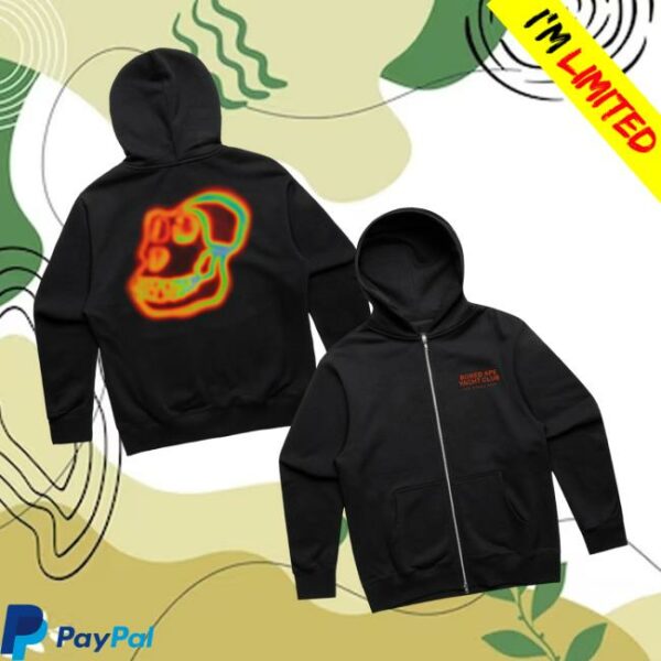 Bored Ape Yacht Club Merch Store Ape Heatmap Zip Hoodie