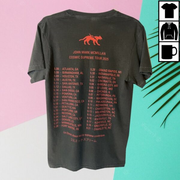 John Mark Mcmillan Store Merch Cosmic Supreme Tour Tee