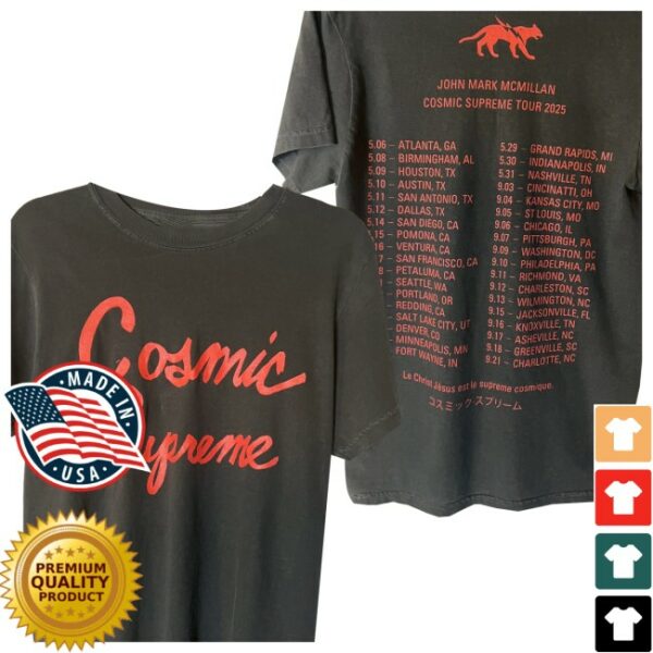 John Mark Mcmillan Store Merch Cosmic Supreme Tour Tee