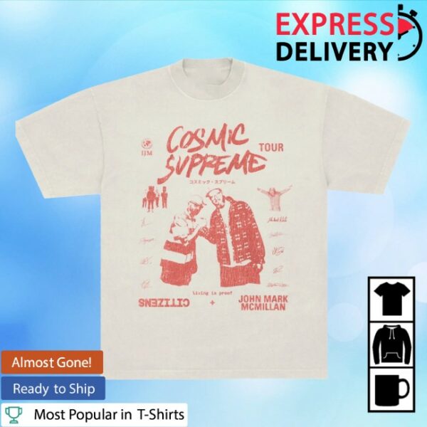 John Mark Mcmillan Store Merch Cosmic Supreme Tour Living Is Proof T-Shirt