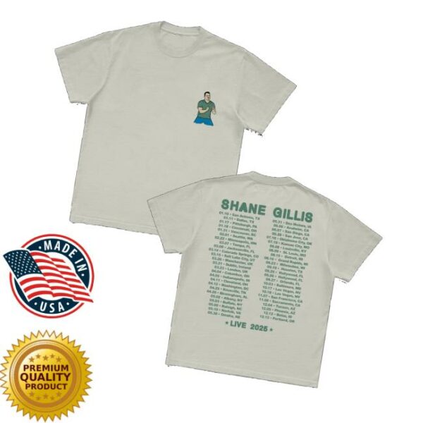 Shanemgillis Shop Merch 2025 World Tour T-Shirt
