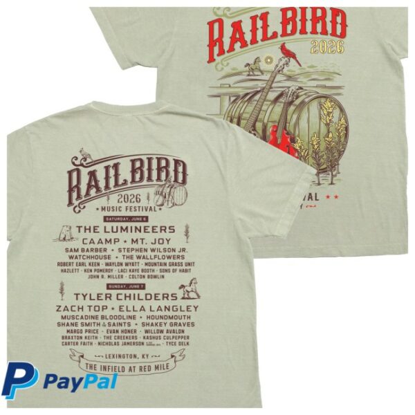 Railbirdfest Store Merch Barrel Lineup Tee