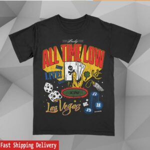 All Time Low Store Merch Shop I Got Lucky And Saw Atl Live In Vegas Shirt
