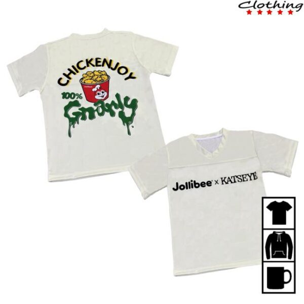 Complex Merch Store Jollibee X Katseye Chickenjoy 100% Gnarly Jersey Cream Shirt