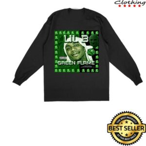 Basedworld Merch Store Lil B Green Flame Long Sleeve