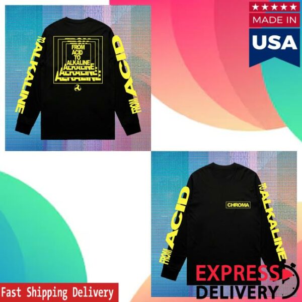Bicep Music Merch Store Acid Chroma Longsleeve Tee Black