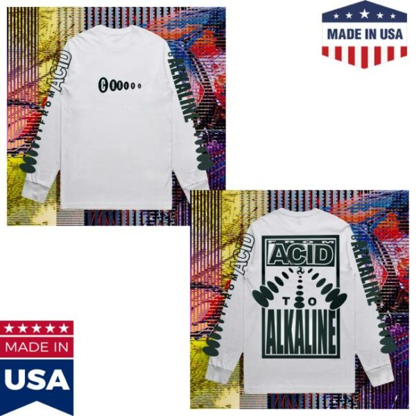 Bicep Music Merch Store Alkaline Chroma Longsleeve Tee White