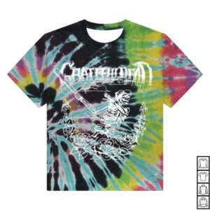 Grateful Dead Store Merch Baseball Skelly Tie-Dye T-Shirt