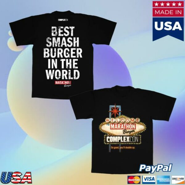The Marathon Clothing Merch Store Marathon Burger X Complexcon Las Vegas T-Shirt – Black