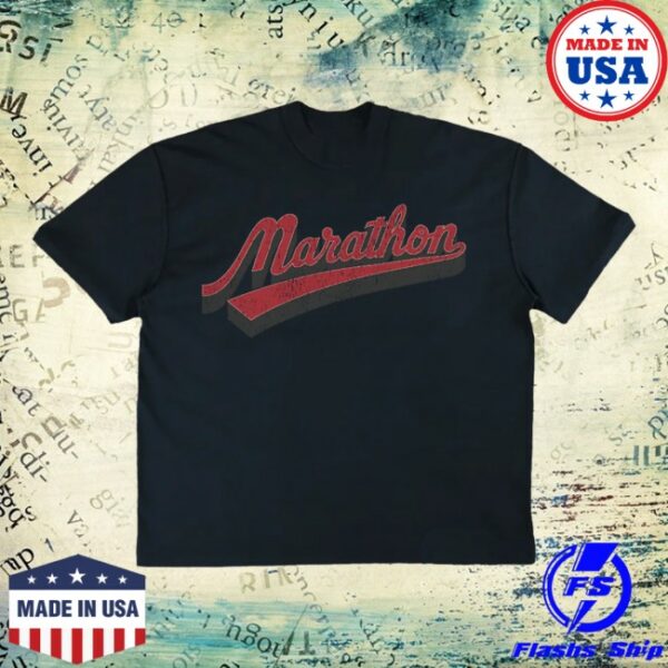 The Marathon Clothing Store Merch Collegiate Script T-Shirt