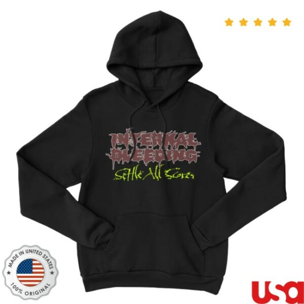 Night Shift Merch Internal Bleeding Settle All Scores Pullover Hoodie