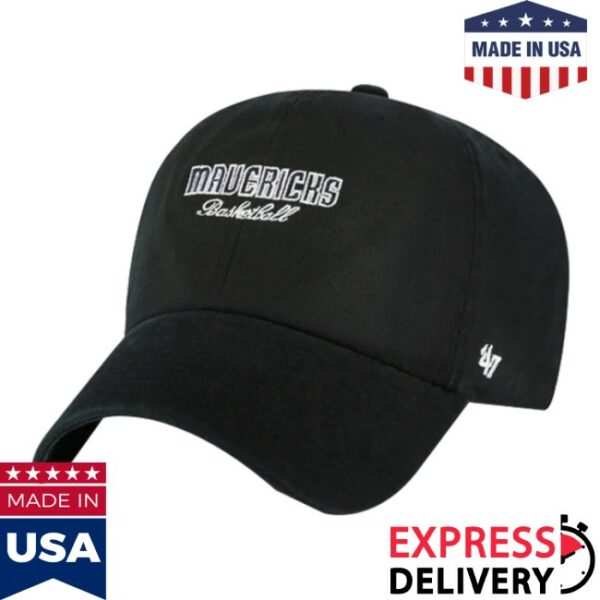 Mavs Shop Store Merch Dallas Mavericks 47 Brand Black Adjustable Cap