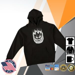 Theory Skate Store Merch Spitfire Bighead Smoke Black Hoodie