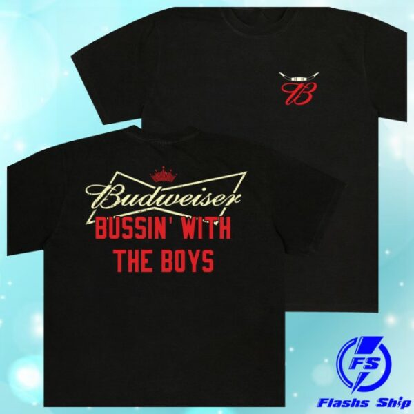 Bussin With The Boys Store Merch Bussin’ X Budweiser Bow Tie Tee