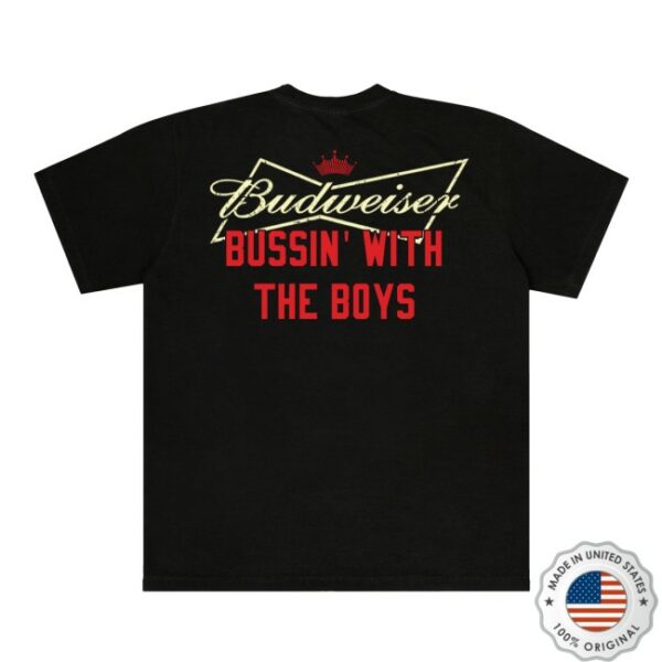 Bussin With The Boys Store Merch Bussin’ X Budweiser Bow Tie Tee