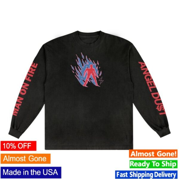 Run For Cover Records Store Merch Angel Du$T Man On Fire Longsleeve